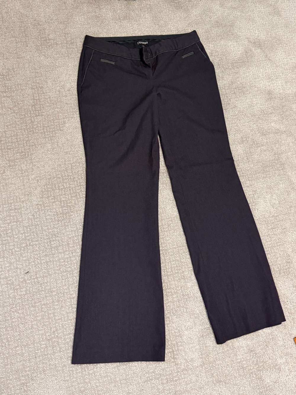 Express Men's Dark Purple Bootcut Dress Pants